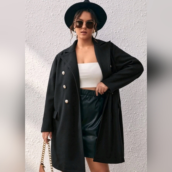 Double-breasted coat - Picture 4 of 15